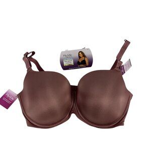 Fit For Me Fruit Of The Loom Plus Size Silky Smooth T Shirt Bra Plum 42G
